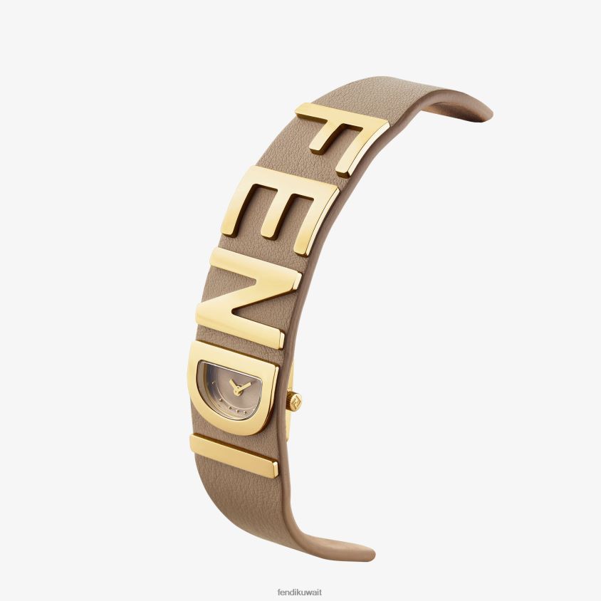 Fendi رمادي نحيف 17.80 × 19.80 ملم - سوار الساعة مع الحروف RTJZ46 مُكَمِّلات