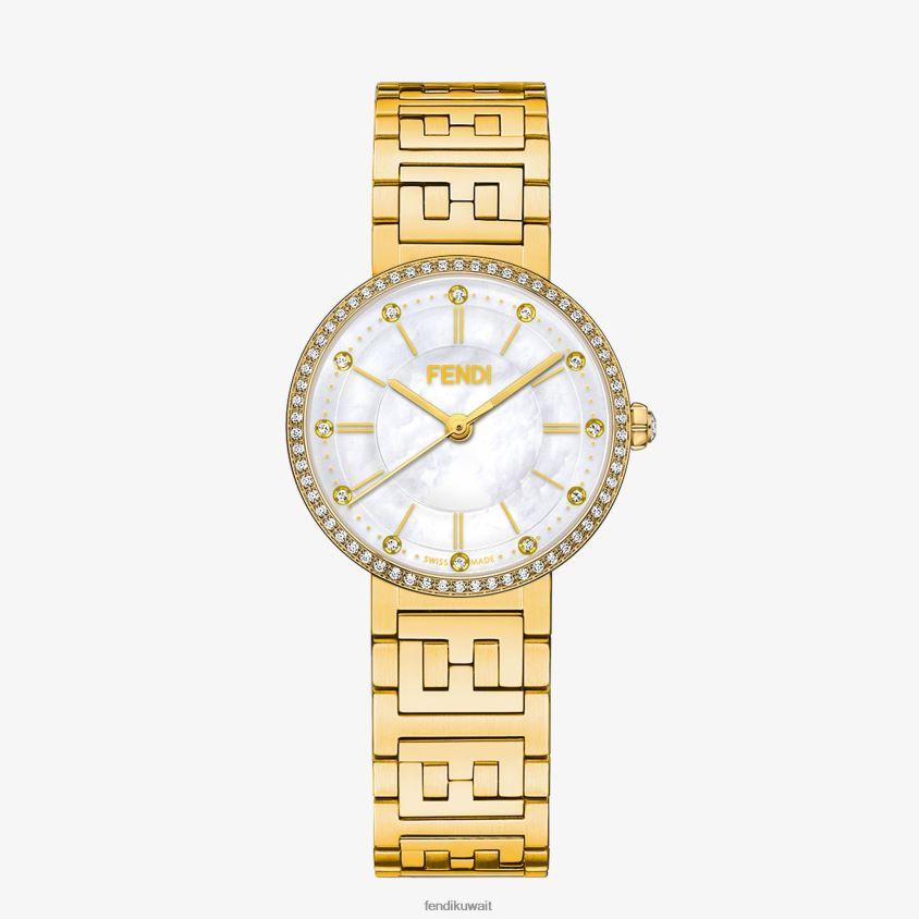 Fendi موضة نحيف 29 ملم - ساعة بسوار يحمل شعار ff RTJZ433 مُكَمِّلات