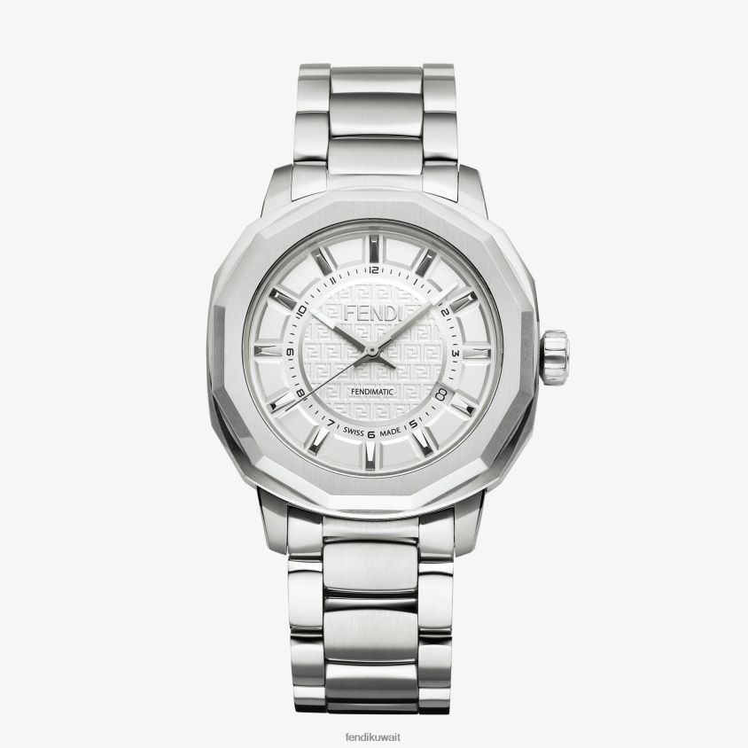 Fendi موضة رجال 42 ملم - ساعة أوتوماتيكية هندسية RTJZ2361 مُكَمِّلات