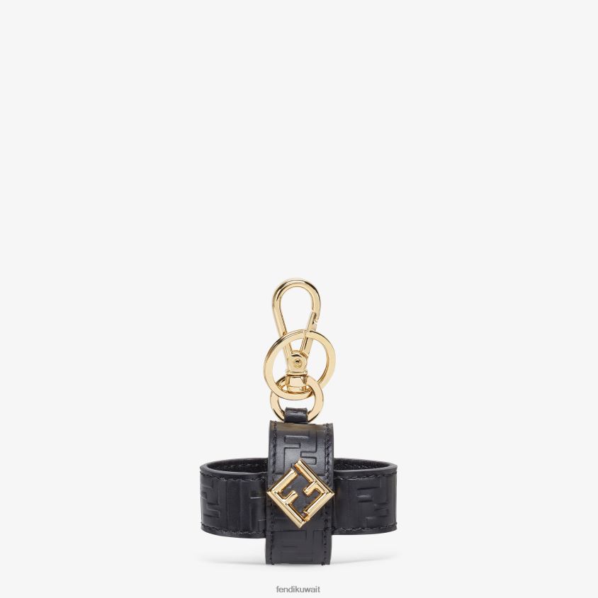 Fendi أسود نحيف سحر جلدي لسماعات Airpods Pro من ff Diamonds RTJZ78 مُكَمِّلات