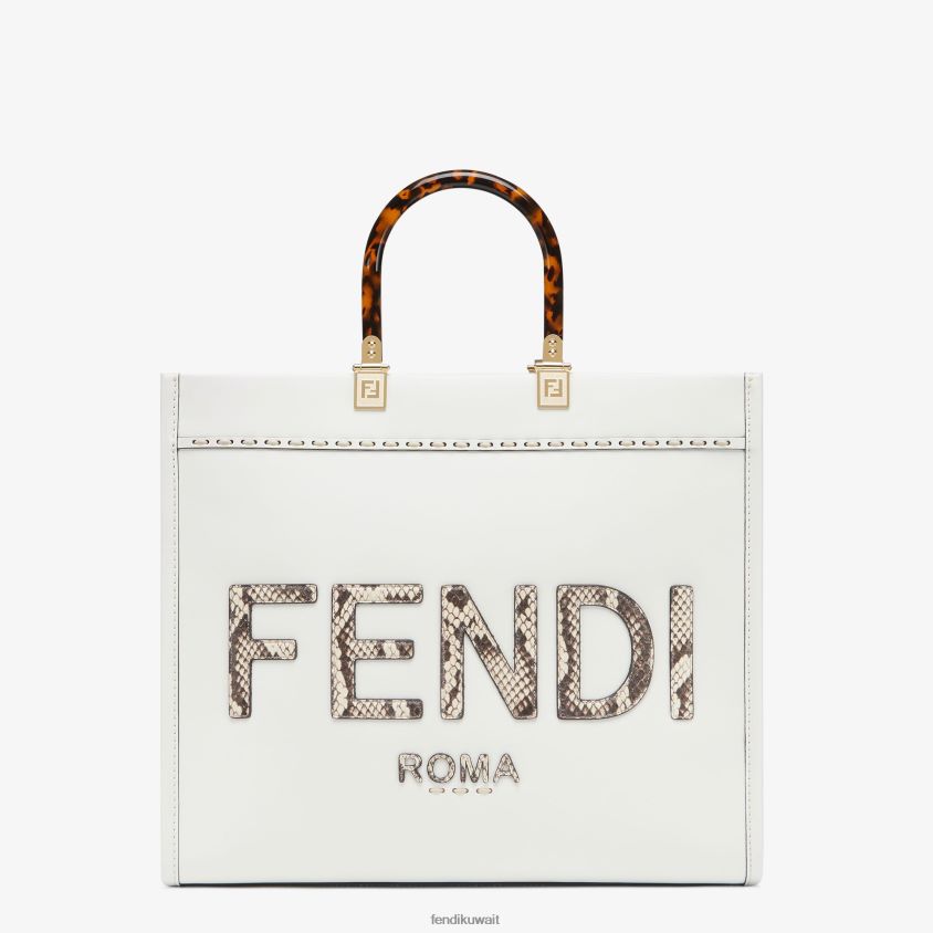 Fendi أبيض نحيف الجلود وElaphe المتسوق RTJZ822 مُكَمِّلات