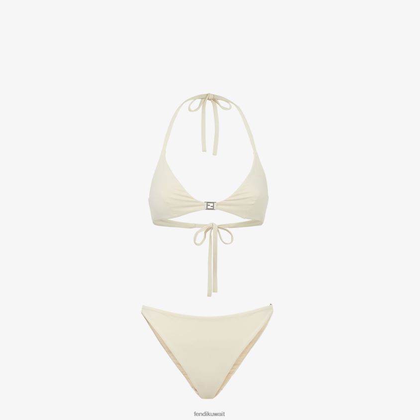 Fendi اللون البيج نحيف بيكيني ليكرا RTJZ1068 ثياب