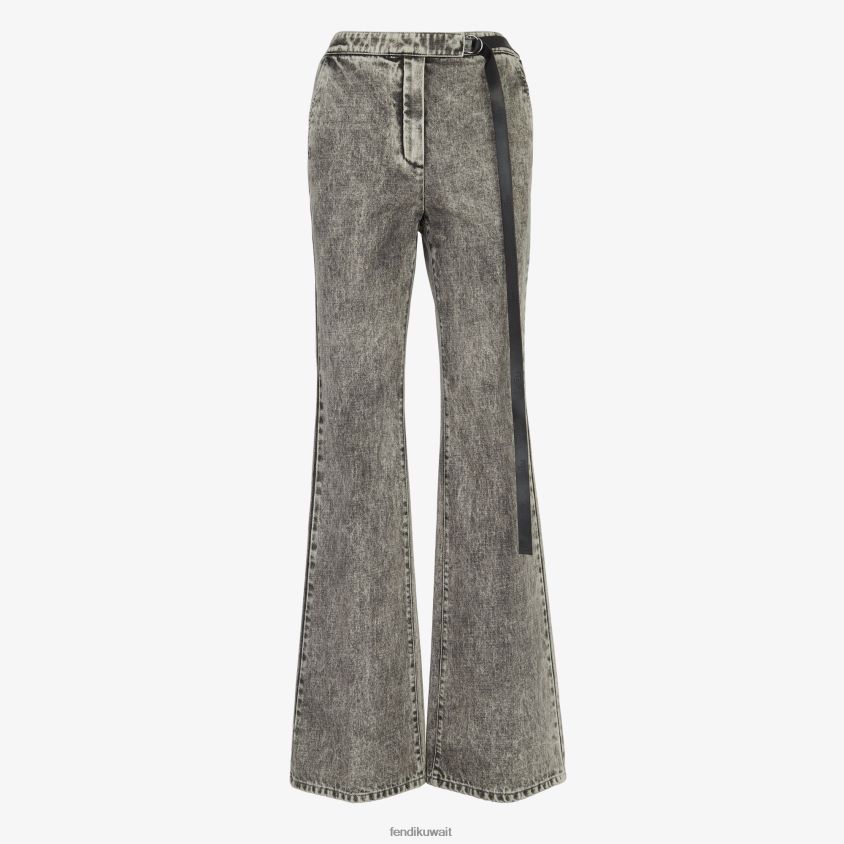 Fendi أسود نحيف سراويل جينز RTJZ1098 ثياب