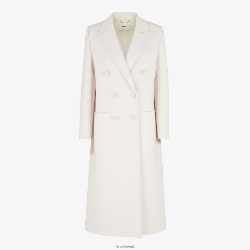 Fendi أسود نحيف معطف صوف RTJZ1102 ثياب