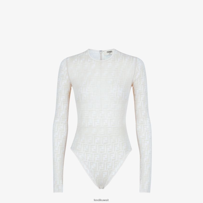 Fendi أبيض نحيف ارتداءها الدانتيل RTJZ1128 ثياب