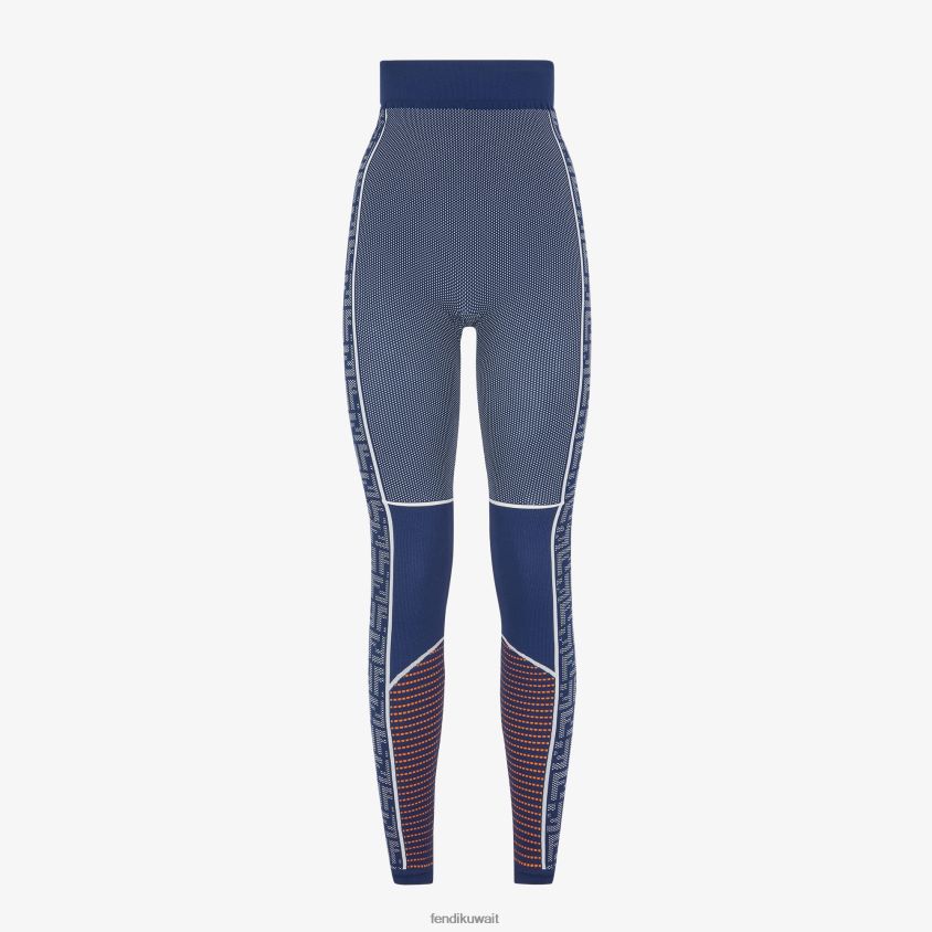 Fendi أزرق نحيف طماق سلس RTJZ1166 ثياب