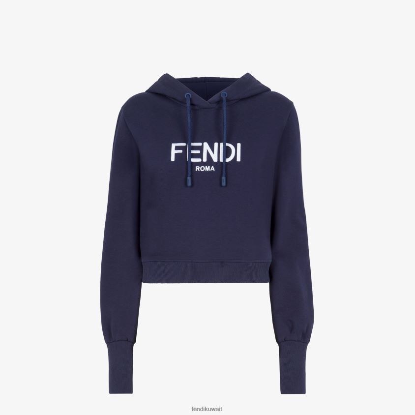 Fendi أزرق نحيف سترة جيرسي RTJZ1219 ثياب
