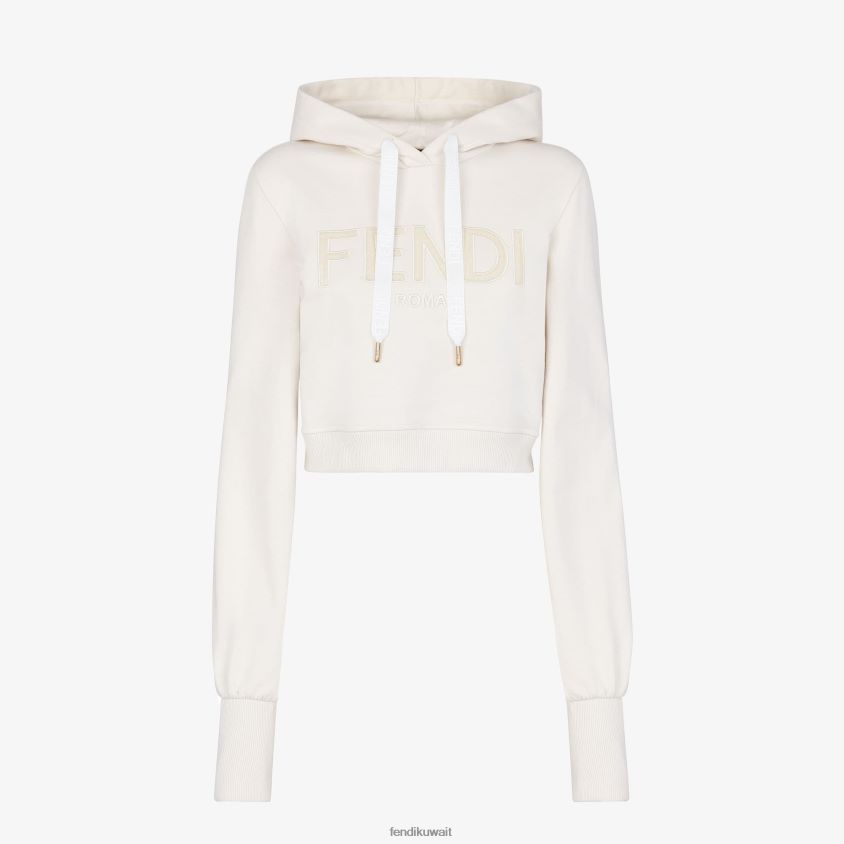 Fendi أبيض نحيف سترة قطن RTJZ1234 ثياب