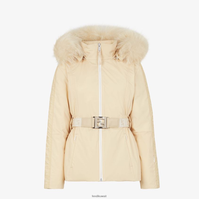 Fendi أبيض نحيف سترة تزلج من النايلون RTJZ1239 ثياب