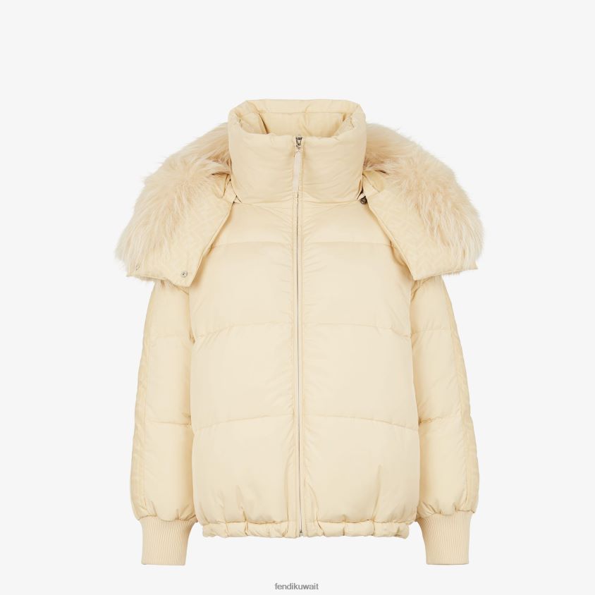 Fendi أبيض نحيف سترة من النايلون RTJZ1242 ثياب