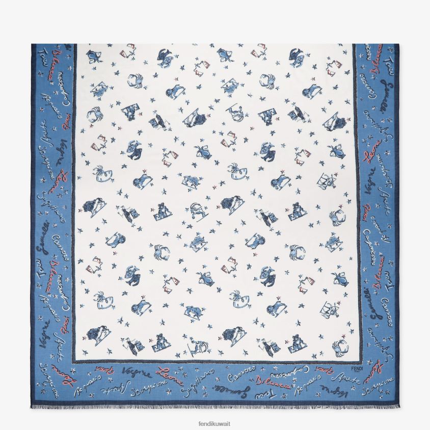 Fendi أزرق نحيف سرق الحرير RTJZ126 مُكَمِّلات