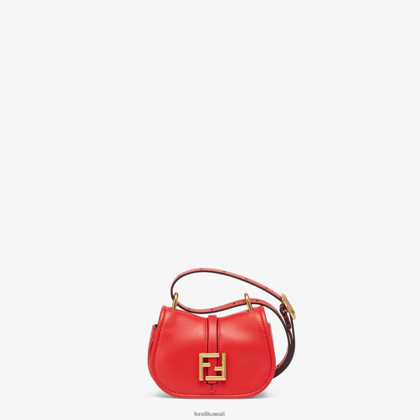 Fendi أحمر نحيف هيا سحر جلد نانو RTJZ13 مُكَمِّلات