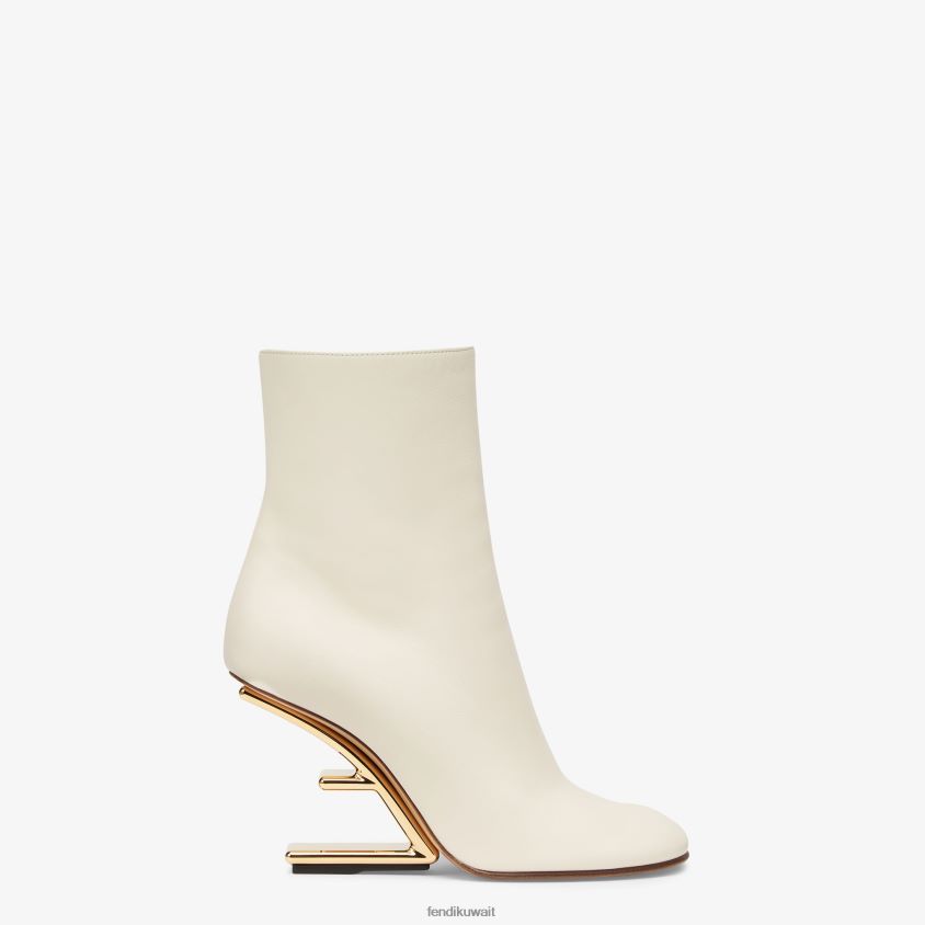Fendi أبيض نحيف أحذية عالية الكعب من جلد نابا RTJZ1369 أحذية