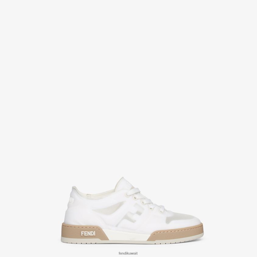 Fendi أبيض نحيف قمم منخفضة شبكية RTJZ1399 أحذية