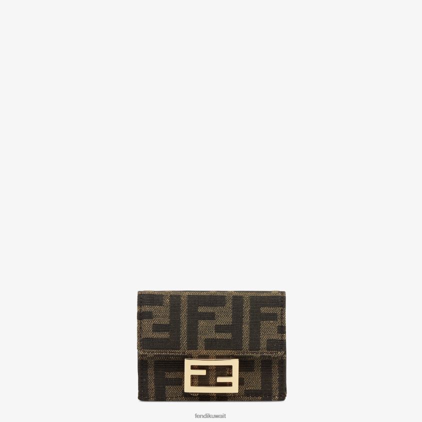 Fendi بني نحيف محفظة قماش RTJZ1419 مُكَمِّلات