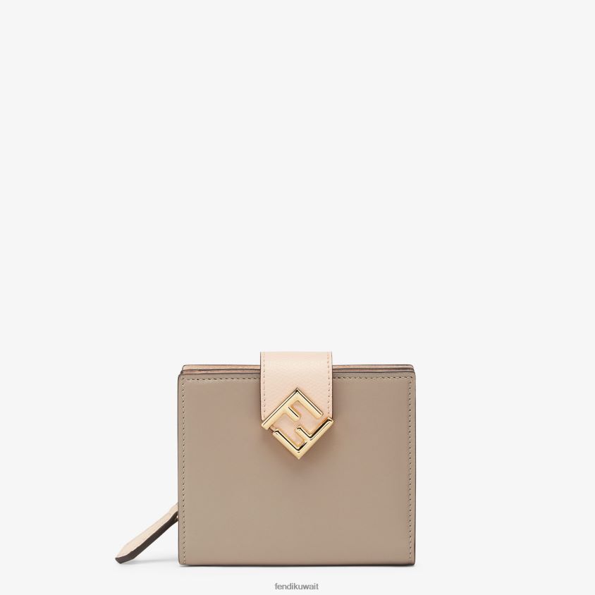 Fendi متعدد الألوان نحيف محفظة مدمجة من الجلد والحمامة بلونين RTJZ1458 مُكَمِّلات