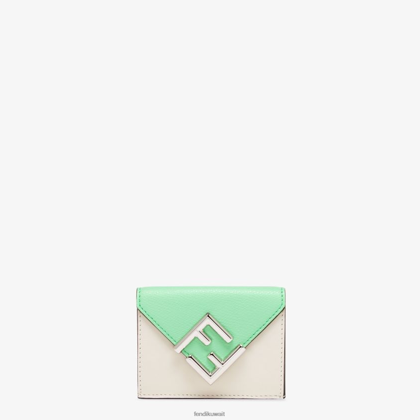 Fendi أبيض نحيف محفظة بلونين وجلدية RTJZ1466 مُكَمِّلات