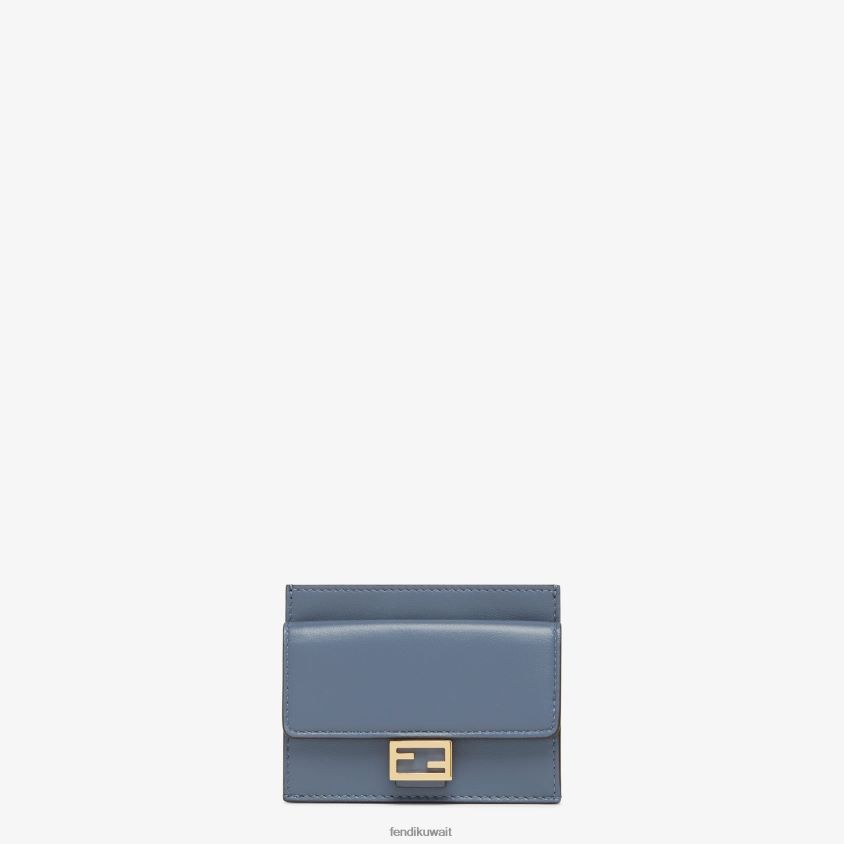 Fendi أزرق نحيف حامل بطاقة جلد نابا RTJZ1498 مُكَمِّلات