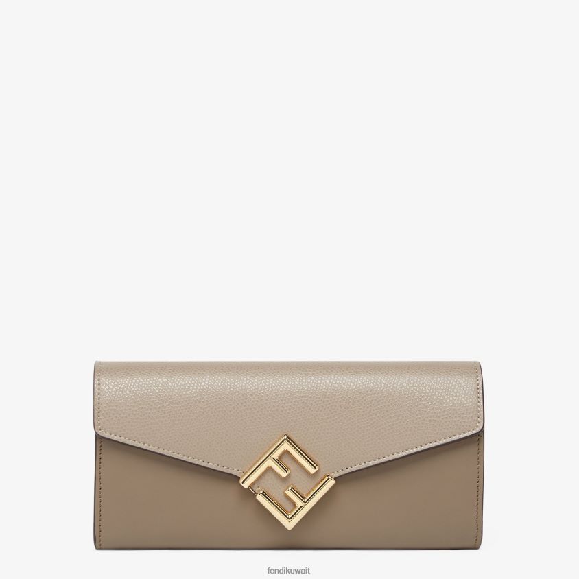 Fendi أبيض نحيف محفظة جلدية بلونين وحمامة RTJZ1515 مُكَمِّلات