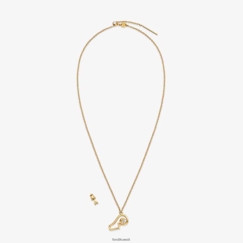 Fendi ذهب نحيف مجموعة برج الحمل RTJZ1633 مجوهرات