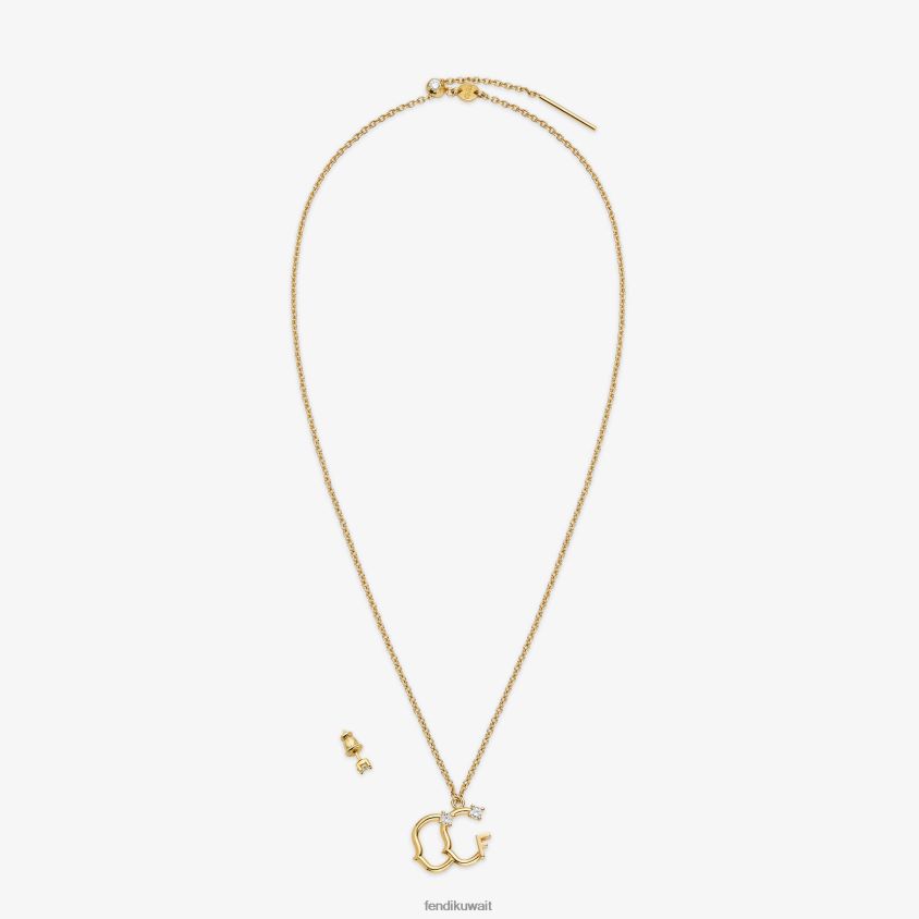 Fendi ذهب نحيف مجموعة الجوزاء RTJZ1635 مجوهرات