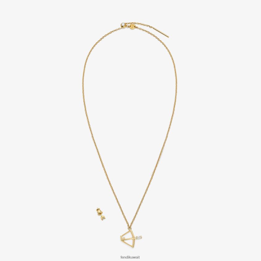 Fendi ذهب نحيف مجموعة القوس RTJZ1640 مجوهرات