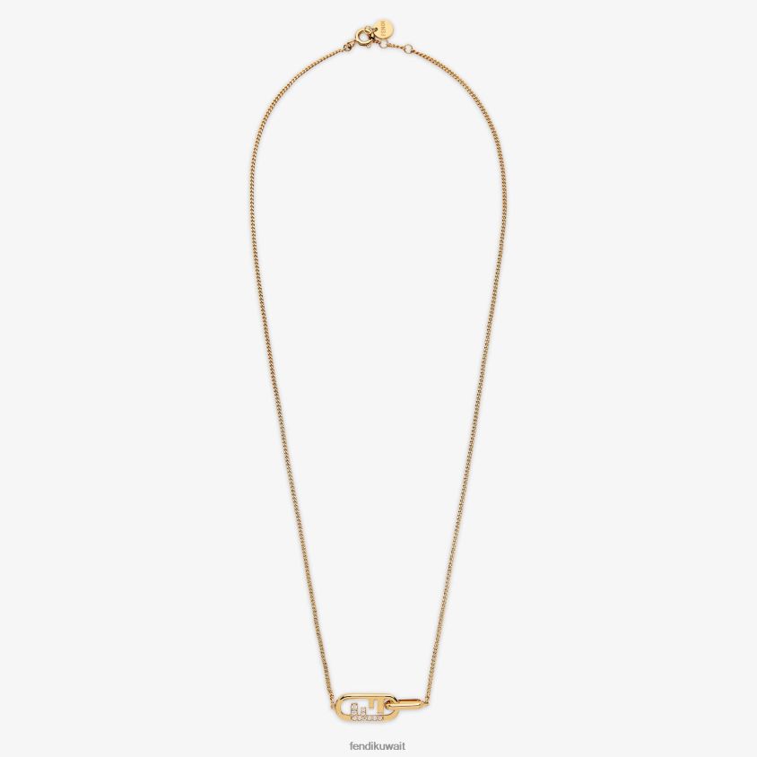 Fendi ذهب نحيف قلادة أولوك RTJZ1681 مجوهرات