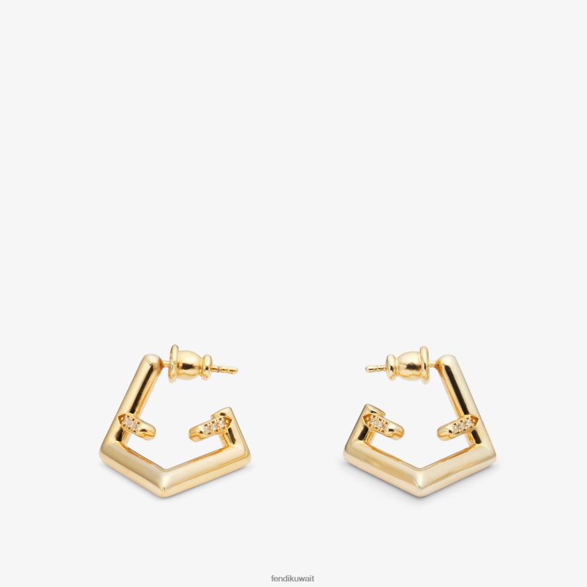 Fendi فضة نحيف الأقراط الأولى RTJZ1689 مجوهرات