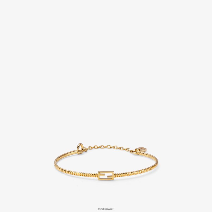 Fendi ذهب نحيف سوار الرغيف الفرنسي RTJZ1716 مجوهرات