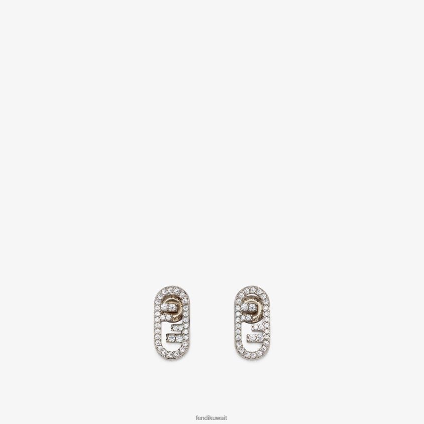 Fendi ذهب نحيف أقراط أولوك RTJZ1736 مجوهرات