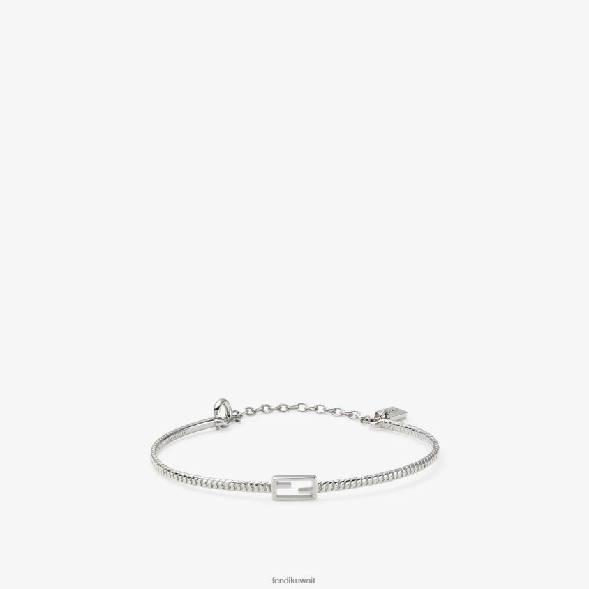 Fendi فضة نحيف سوار الرغيف الفرنسي RTJZ1739 مجوهرات