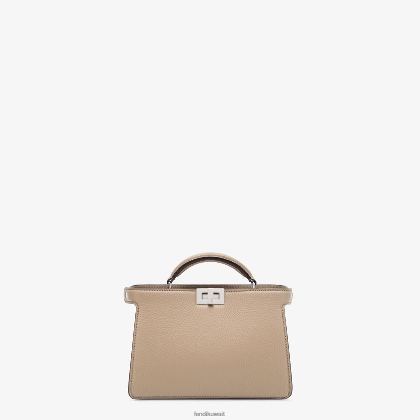 Fendi اللون البيج رجال حقيبة بيكابو إيزيو إكس كروس الجلدية RTJZ1796 مُكَمِّلات