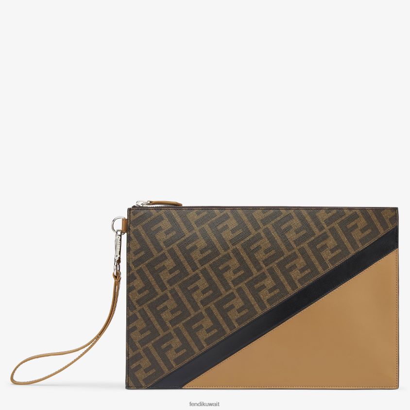 Fendi بني رجال حقيبة من القماش RTJZ1899 مُكَمِّلات