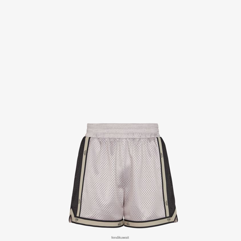 Fendi رمادي رجال سراويل شبكية تقنية RTJZ1945 ثياب