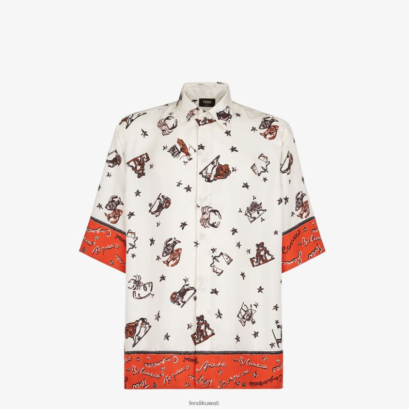 Fendi متعدد الألوان رجال قميص من الحرير RTJZ1953 ثياب