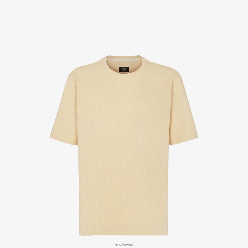 Fendi اللون البيج رجال تي شيرت جيرسي RTJZ2012 ثياب