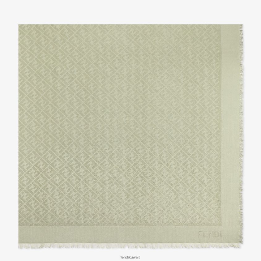 Fendi أخضر نحيف شال لوركس RTJZ203 مُكَمِّلات