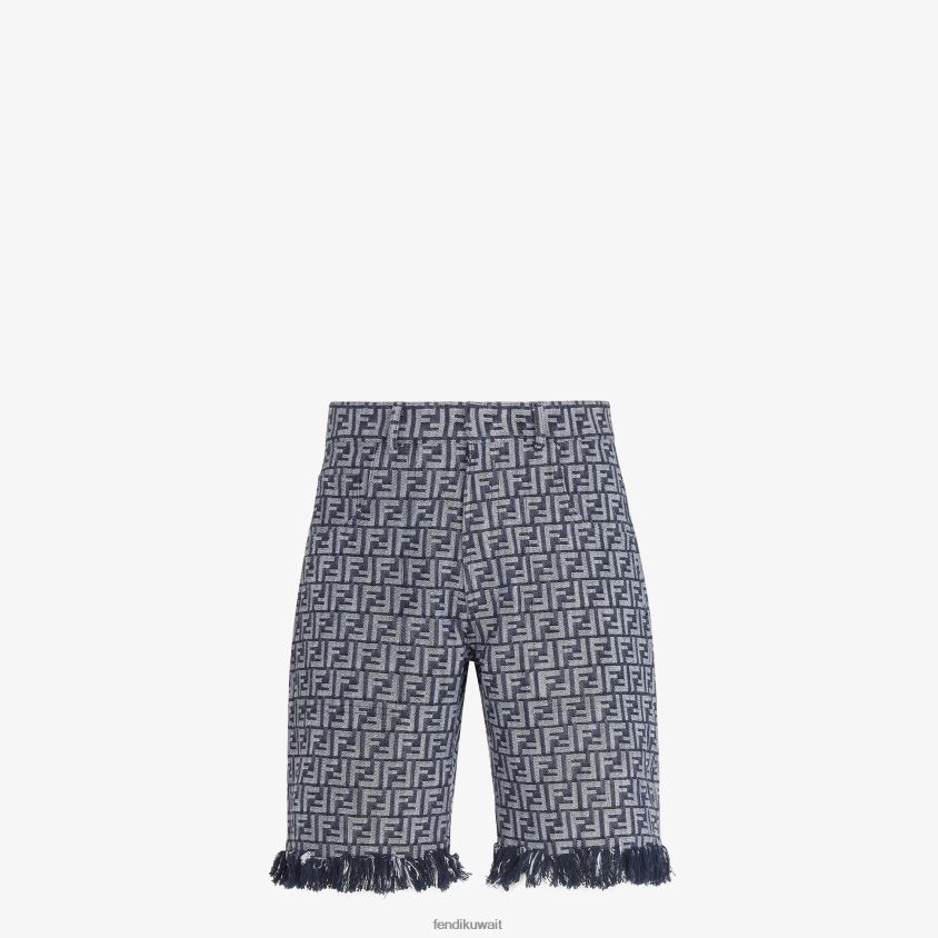 Fendi أزرق رجال السراويل الجينز RTJZ2042 ثياب