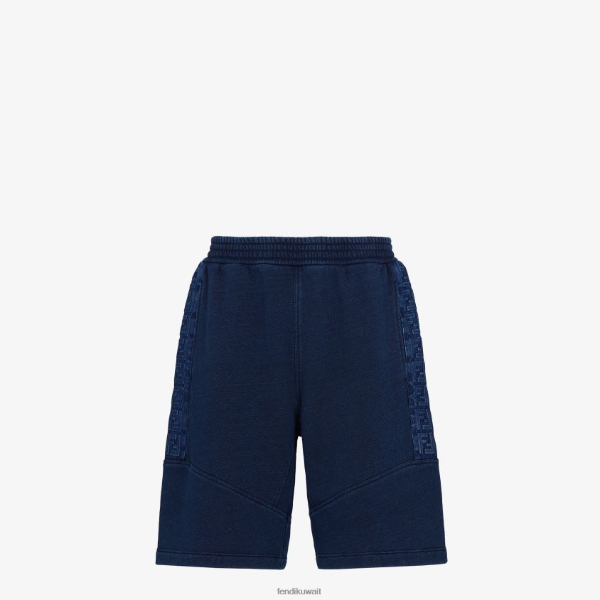 Fendi أزرق رجال السراويل جيرسي RTJZ2073 ثياب