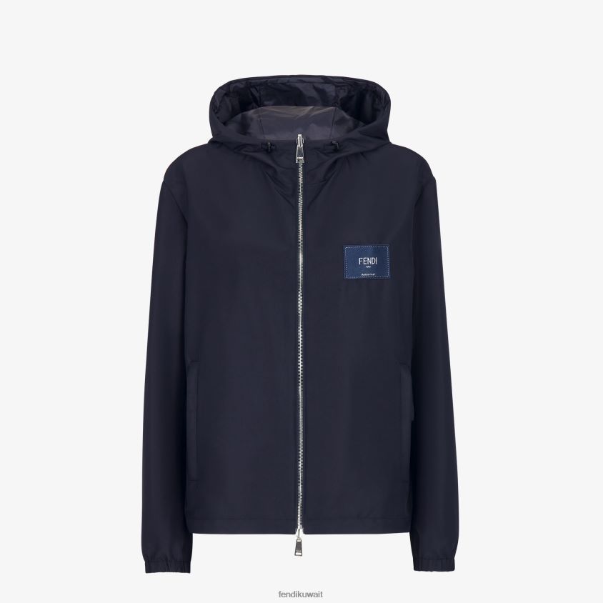 Fendi أزرق رجال سترة نايلون RTJZ2139 ثياب