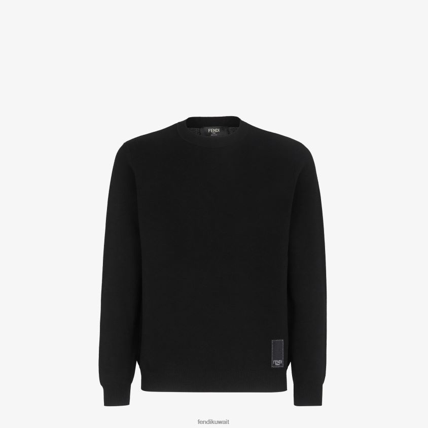 Fendi أسود رجال سترة من القماش RTJZ2149 ثياب