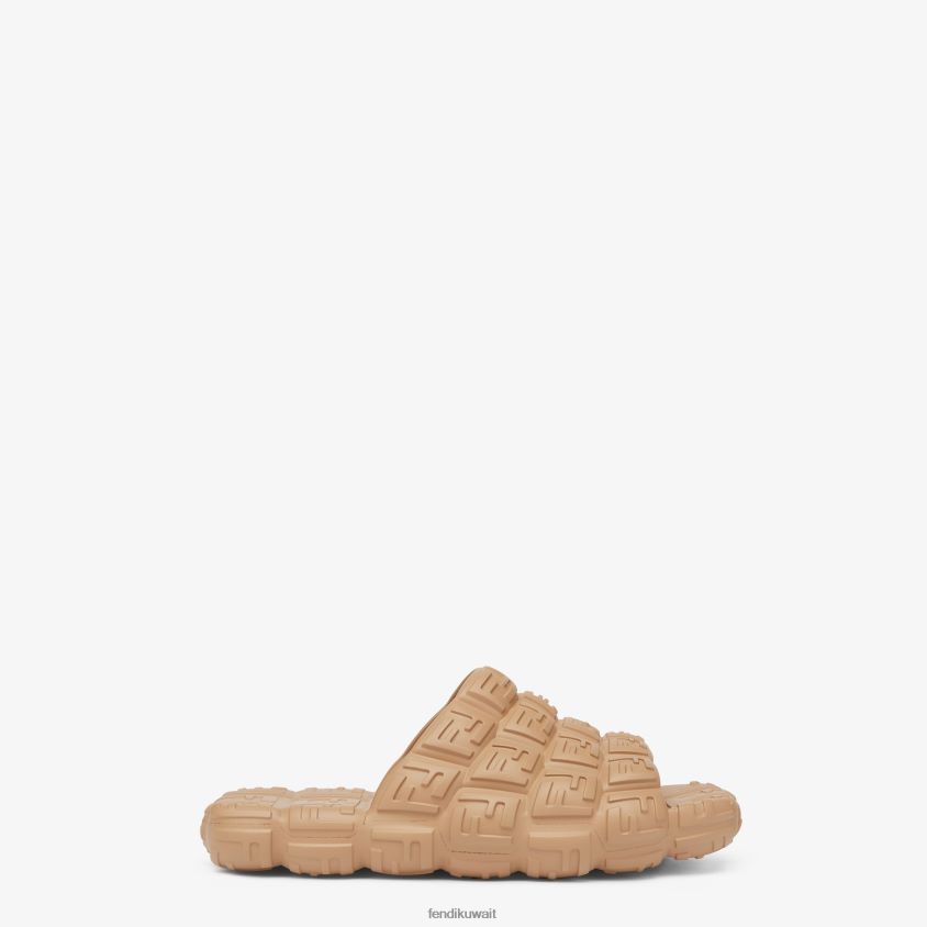 Fendi اللون البيج رجال شرائح مطاطية RTJZ2229 أحذية