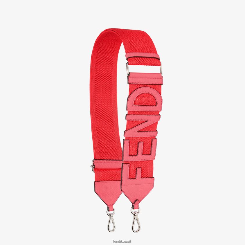 Fendi لون القرنفل نحيف حزام الكتف الشريط RTJZ224 مُكَمِّلات