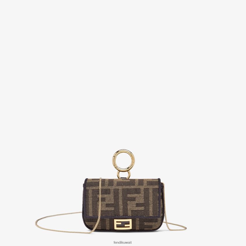 Fendi بني نحيف سحر النسيج RTJZ227 مُكَمِّلات