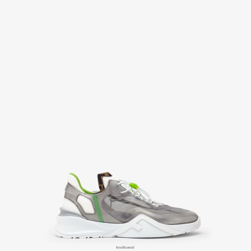 Fendi رمادي رجال نايلون منخفض القمم RTJZ2293 أحذية