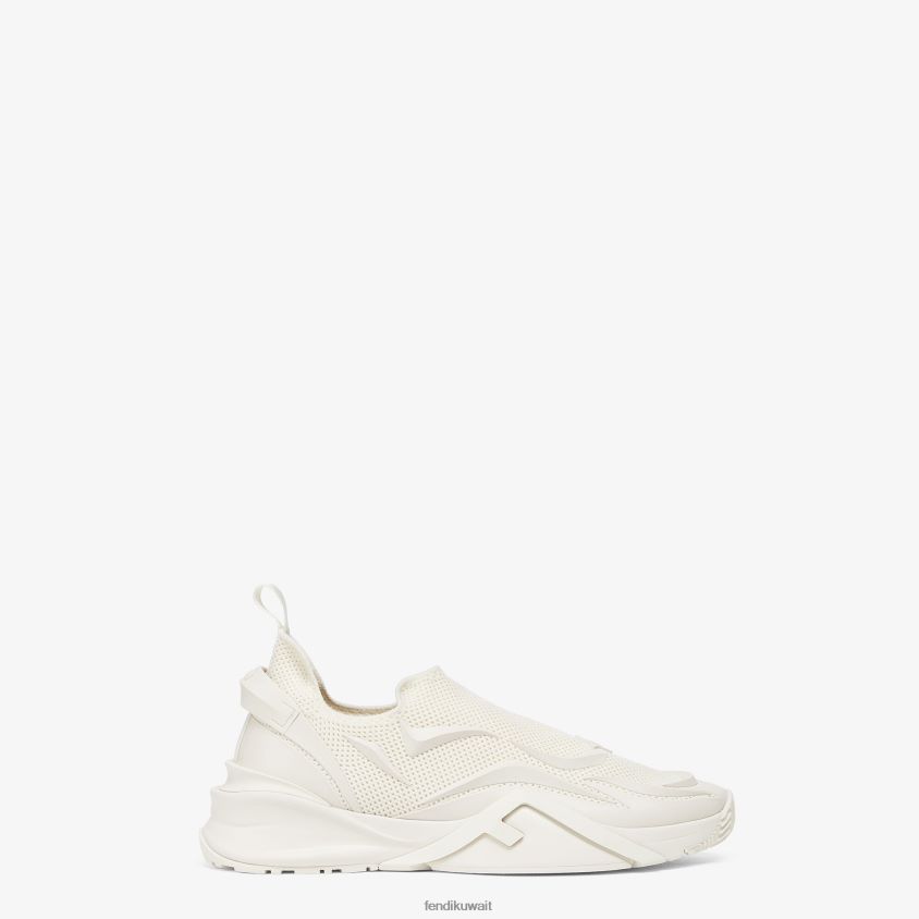 Fendi أبيض رجال أحذية رياضية شبكية للجري RTJZ2308 أحذية