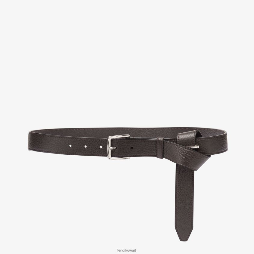 Fendi بني رجال حزام من الجلد RTJZ2335 مُكَمِّلات