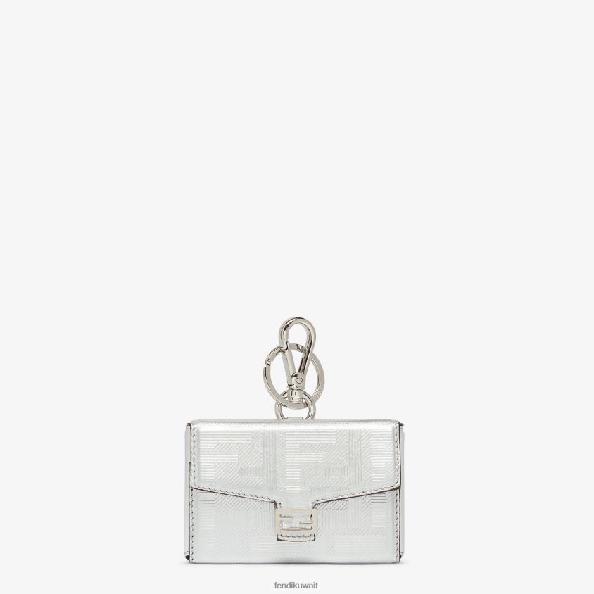 Fendi فضة رجال سحر الجلود مغلفة RTJZ2344 مُكَمِّلات