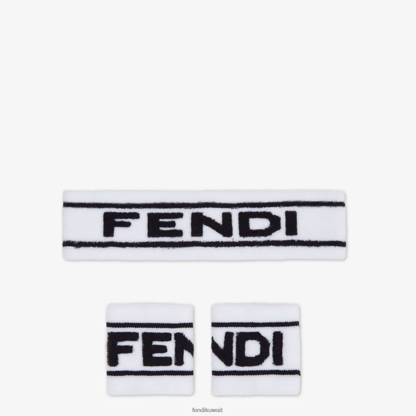 Fendi أبيض رجال مجموعة التنس تيري RTJZ2382 مُكَمِّلات