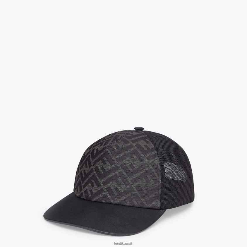 Fendi رمادي رجال قبعة بيسبول من القماش RTJZ2390 مُكَمِّلات